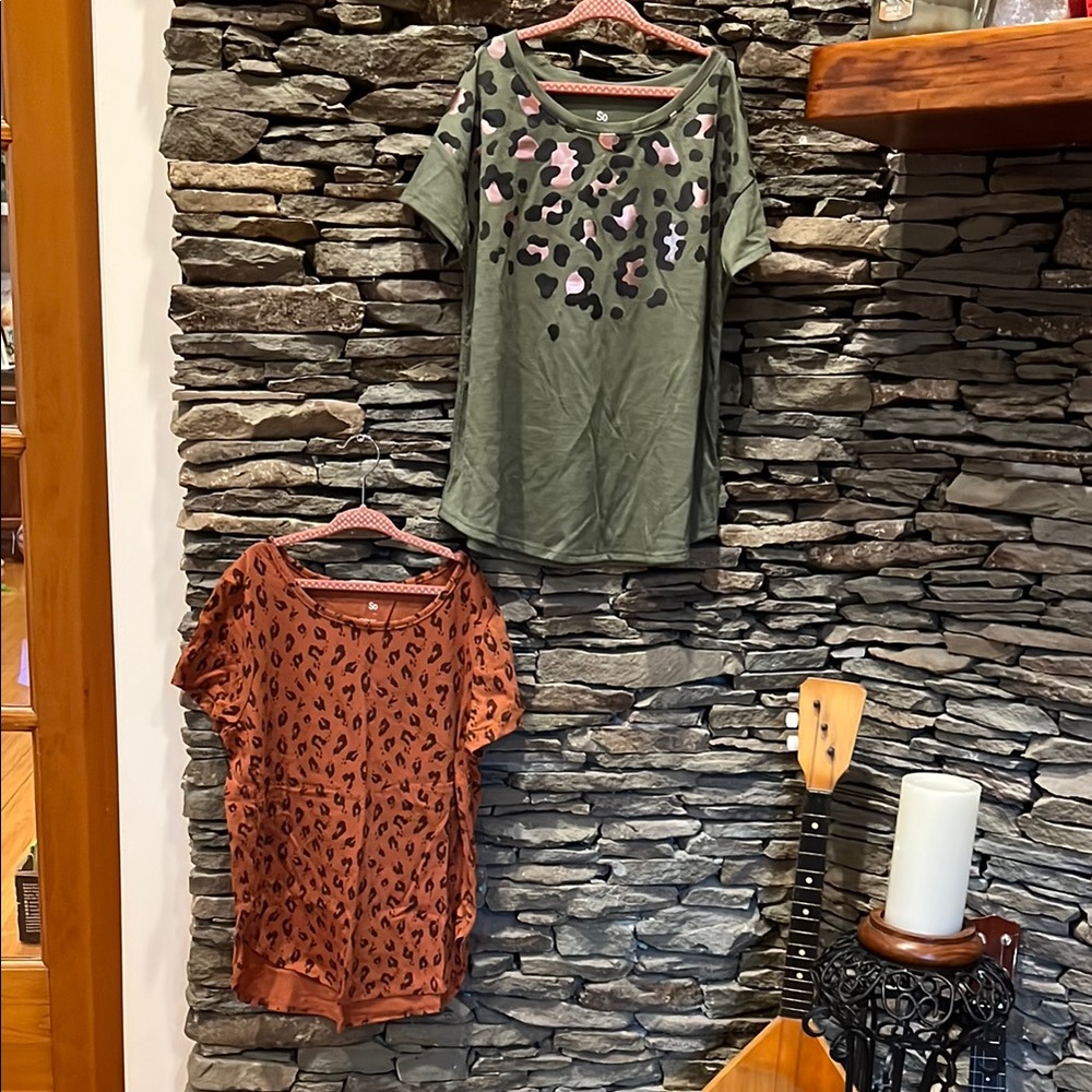 SO Rust Leopard Print T-Shirt’s TWO FOR 9!!!
